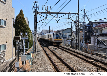 JR南武線列車開往中之島站 126807533