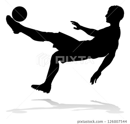 Soccer Football Player Male Silhouette Man 126807544