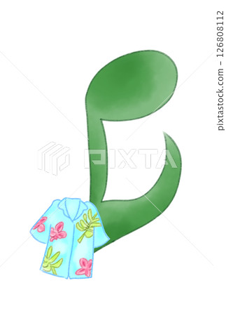Musical note with aloha shirt 126808112