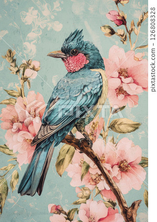 Illustration animal poster, Eclectic style, Generative AI 126808328