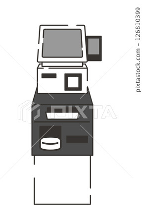 Self-checkout illustration Self-checkout illustration 126810399