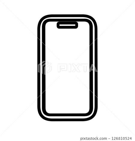 Smartphone simple icon 126810524