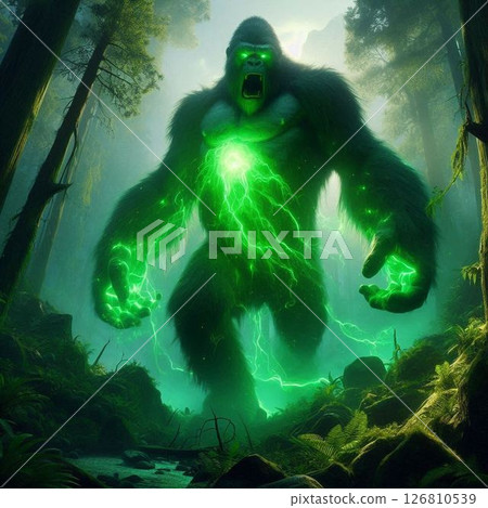 神秘的大猩猩插圖 126810539