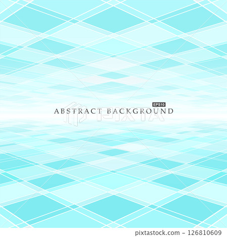Abstract futuristic background with perspective. Blue and turquoise tile floor copy space - geometric digital gradient design. Modern banner, poster or presentation template Abstract futuristic background with perspective. Blue and turquoise tile floor copy space - geometric digital gradient design. Modern banner, poster or presentation template 126810609