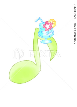 帶飲料的音符 帶飲料的音符 126810945