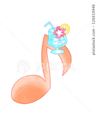 帶飲料的音符 帶飲料的音符 126810946