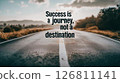 Motivational poster with the quote "Success is a path, not a destination". 126811141