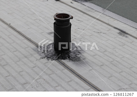 Asphalt waterproof deaeration tube with ventilation cushioning 126811267