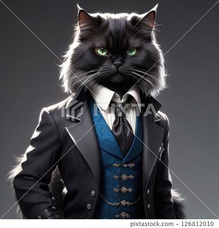 Cool cat in gothic clothes 126812010