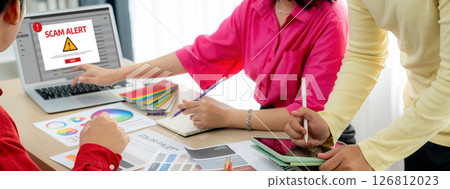 Cyber security software show alert of cyber attack for protection brisk 126812023