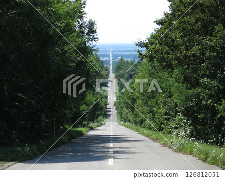 北海道斜裡町的天國之路（從起點望去） 126812051