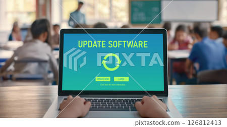 Software update on computer for brisk version of device software 126812413