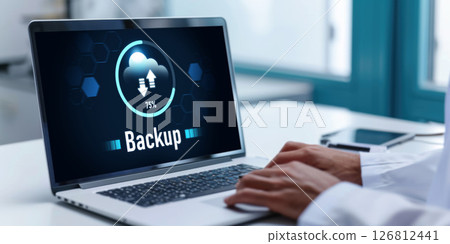Backup Storage Data Internet Technology Business concept brisk 126812441