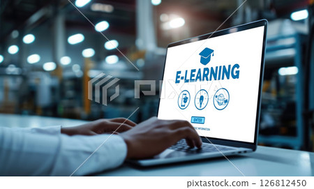 E-learning website with brisk sofware for student to study on the internet 126812450