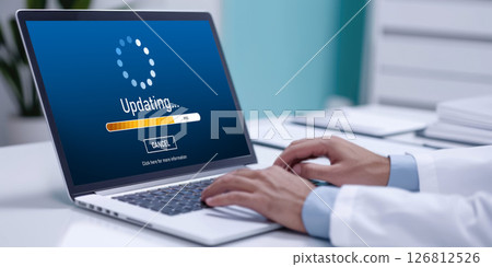 Software update on computer for brisk version of device software 126812526