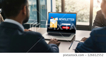 newsletter signup page on computer for customer to subscribe brisk newsletter 126812552