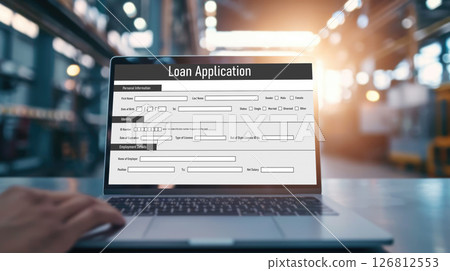 Online loan application form for brisk digital information collection 126812553