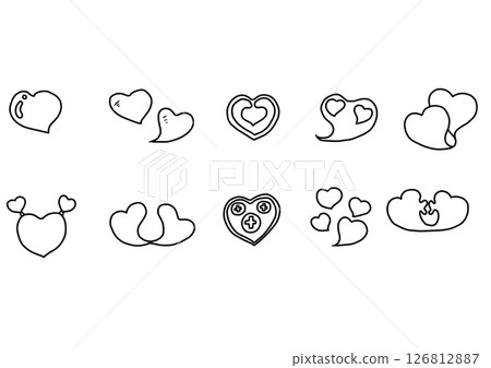Monochrome Heart [Set of 10] 126812887