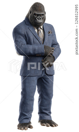 穿著西裝的大猩猩 126812995