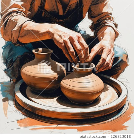 Potter's hands Potter's hands 126813018