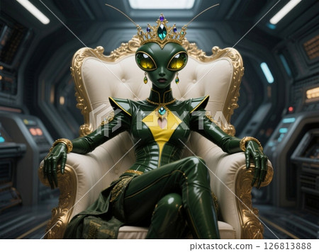 Insect-like alien Mantisman's royal family B 126813888