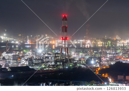 《岡山縣》水島綜合工廠/工廠夜景《從和way山天際線出發》 126813933