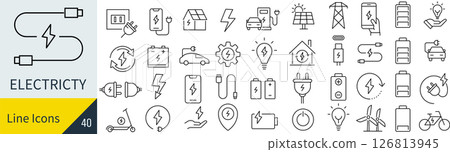 電力圖標集 126813945