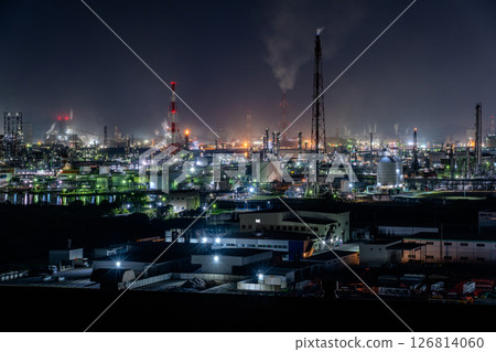 《Okayama Prefecture》Mizushima Petrochemical Complex and Factory Night View 《Okayama Prefecture》Mizushima Petrochemical Complex and Factory Night View 126814060