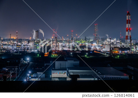 《岡山縣》水島石油化學聯合企業及工廠夜景 《岡山縣》水島石油化學聯合企業及工廠夜景 126814061
