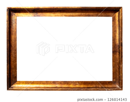 old horizontal common golden picture frame cutout 126814143