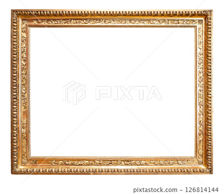 vintage horizontal golden paiting frame cutout vintage horizontal golden paiting frame cutout 126814144