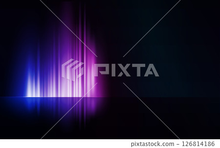 Abstract Aurora Borealis Lights Effect. Soundwave. Glowing Flare Abstract Aurora Borealis Lights Effect. Soundwave. Glowing Flare 126814186