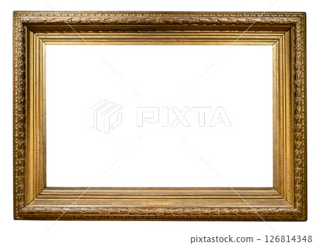ancient horizontal dark gold painting frame cutout ancient horizontal dark gold painting frame cutout 126814348