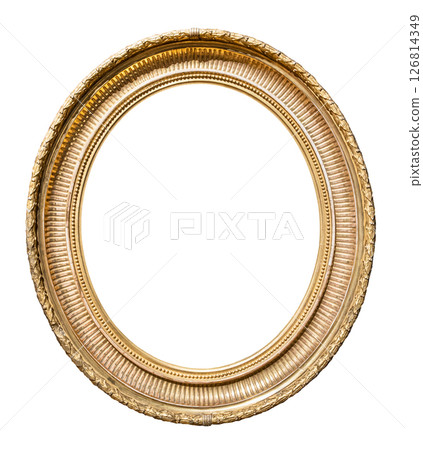 antique vertical oval carved picture frame cutout 126814349