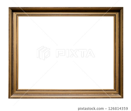 vintage horizontal black gold picture frame cutout 126814359
