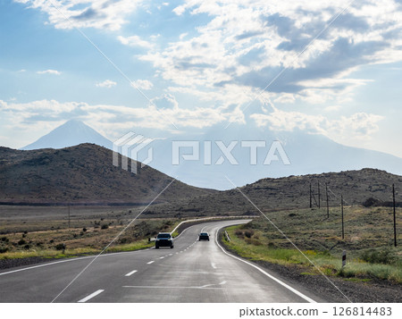e117 highway in Ararat province and Mount Ararat e117 highway in Ararat province and Mount Ararat 126814483