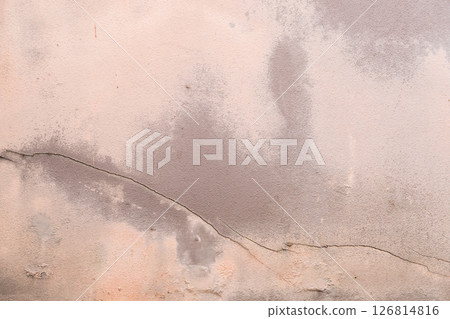 Old, stain and dirty of pink concrete wall background with copy space 126814816