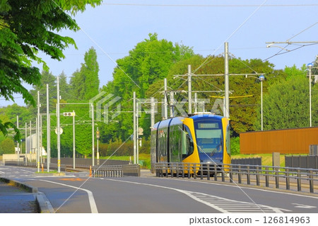輕軌輕軌飛山城東站及宇都宮車站週邊景觀 126814963