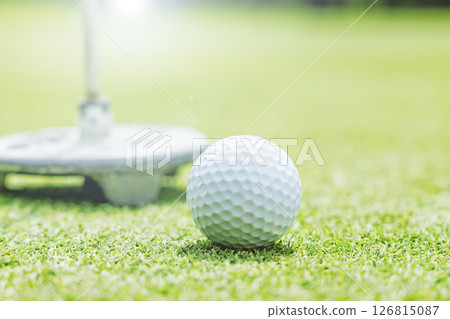 Golf course with beautiful fresh green grass Golf course with beautiful fresh green grass 126815087