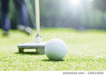 Golf course with beautiful fresh green grass Golf course with beautiful fresh green grass 126815088