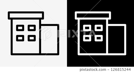 簡單的房子向量圖標 簡單的房子向量圖標 126815244