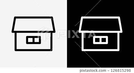 Simple house vector icon 126815298