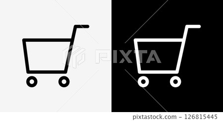 線上商店的購物車圖標 線上商店的購物車圖標 126815445