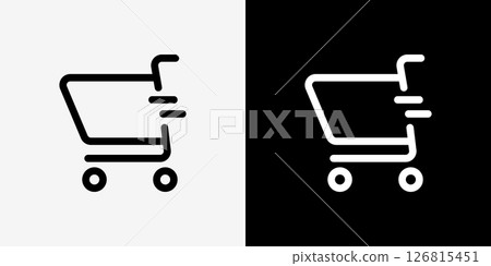 線上商店的購物車圖標 線上商店的購物車圖標 126815451