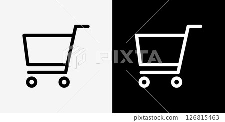 線上商店的購物車圖標 線上商店的購物車圖標 126815463