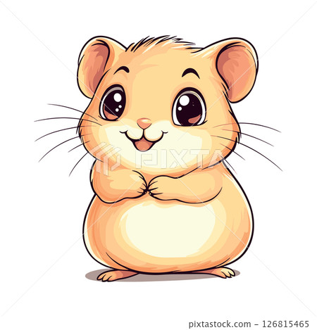 cute little hamster childish isolated vector illustration 126815465