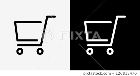 Shopping cart icon for online stores Shopping cart icon for online stores 126815470