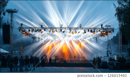 Summer music festival stage 126815491