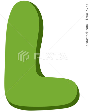 Drawing of green alphabet in doodle style A to Z 126815734