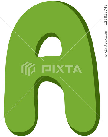 Drawing of green alphabet in doodle style A to Z Drawing of green alphabet in doodle style A to Z 126815745